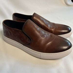 Robert Graham brown leather skull shoes, size 11 (men’s)